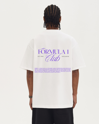 Formula 1 Club Purple - White Tee