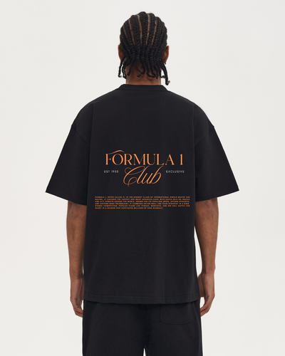 Formula 1 Club Orange - Black Tee