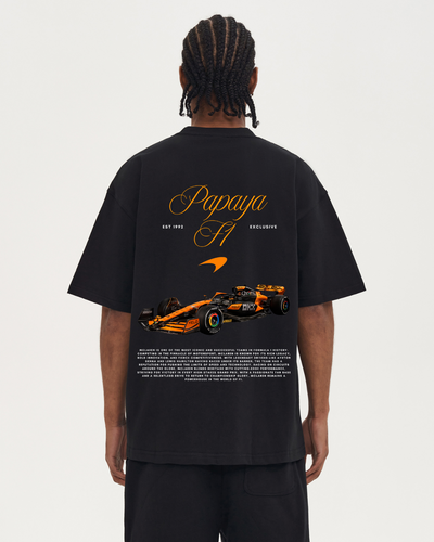 Mclaren Papaya – Black Tee