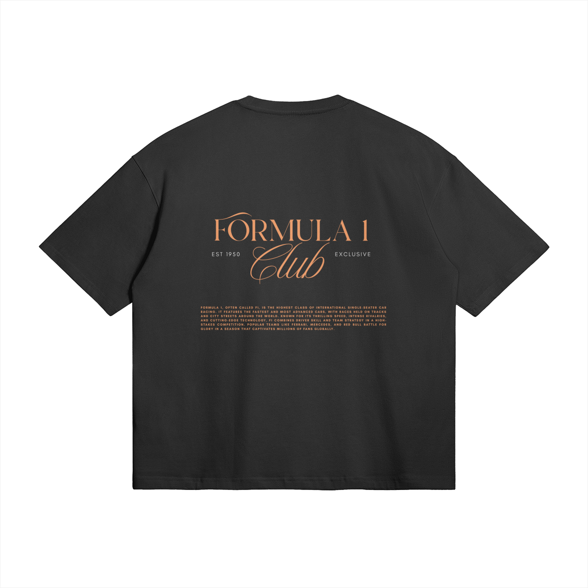 Formula 1 Club Orange - Black Tee