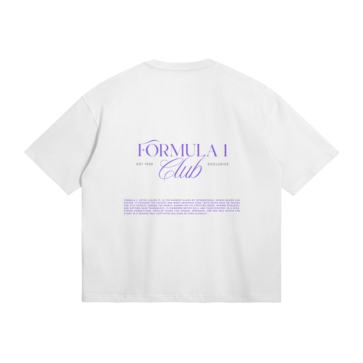 Formula 1 Club Purple - White Tee